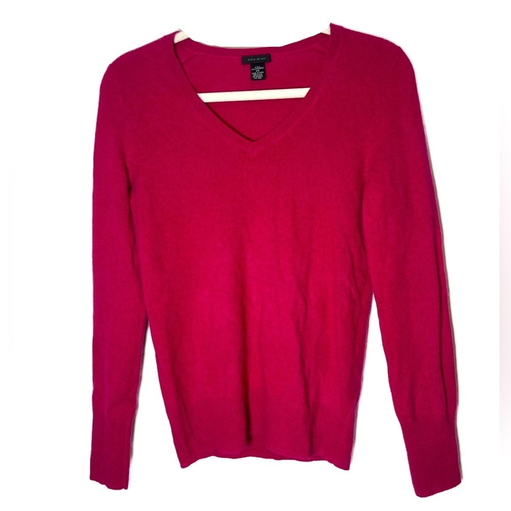 Only Mine Cashmere V-neck Sweater 2- Ply Size XS EUC